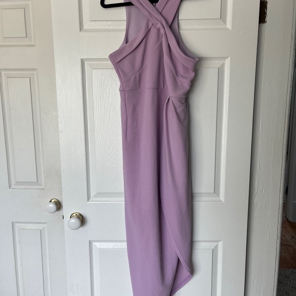 Lavender cross neck dress